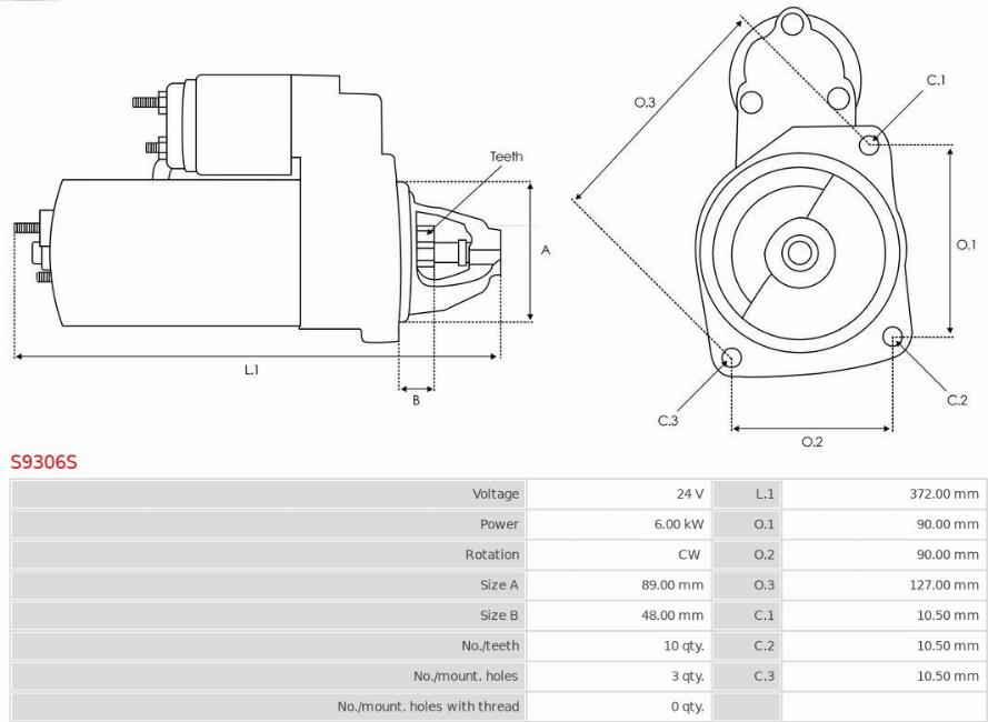 AS-PL S9306S - Стартер unicars.by