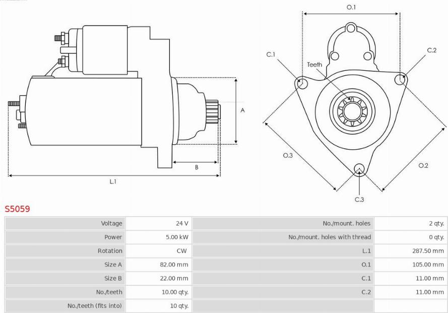 AS-PL S5059 - Стартер unicars.by