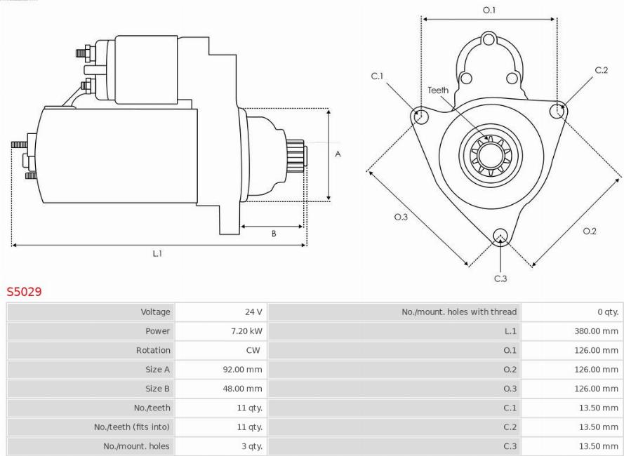 AS-PL S5029 - Стартер unicars.by