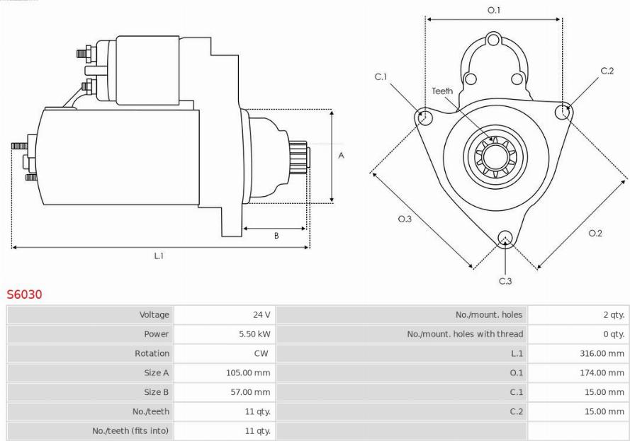 AS-PL S6030 - Стартер unicars.by