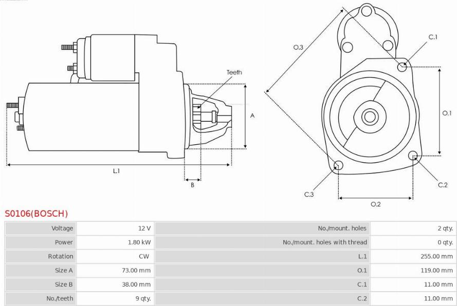 AS-PL S0106(BOSCH) - Стартер unicars.by