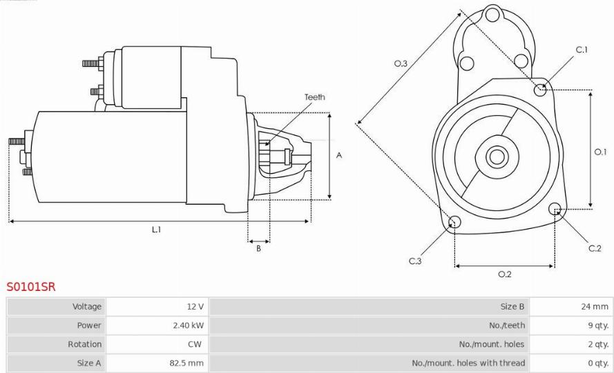 AS-PL S0101SR - Стартер unicars.by