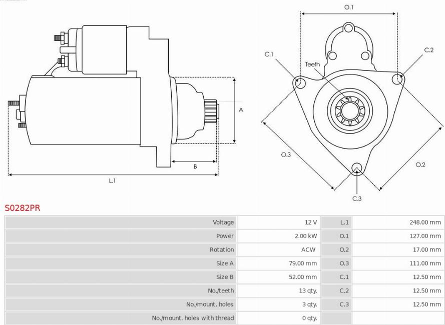 AS-PL S0282PR - Стартер unicars.by