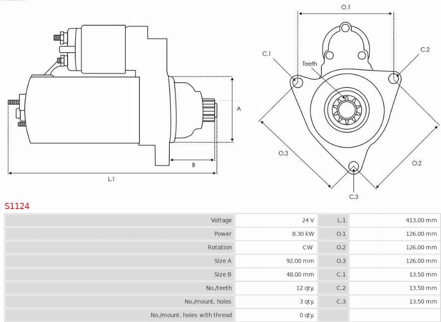 AS-PL S1124 - Стартер unicars.by