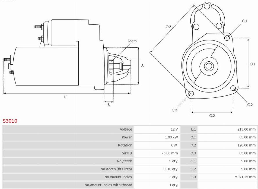 AS-PL S3010 - Стартер unicars.by