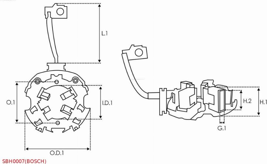 AS-PL SBH0007(BOSCH) - Кронштейн, угольная щетка unicars.by