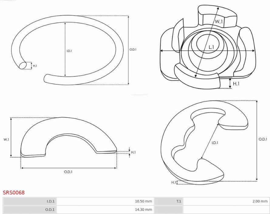 AS-PL SRS0068 - Ремкомплект, стартер unicars.by