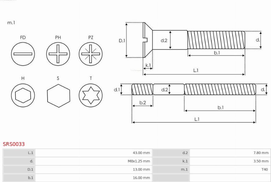 AS-PL SRS0033 - Ремкомплект, генератор unicars.by