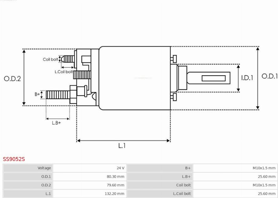 AS-PL SS9052S - Тяговое реле, соленоид, стартер unicars.by