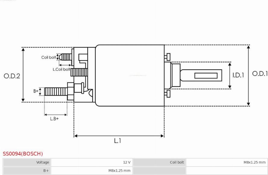 AS-PL SS0094(BOSCH) - Тяговое реле, соленоид, стартер unicars.by