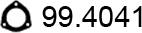 ASSO 99.4041 - Прокладка, труба выхлопного газа unicars.by