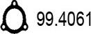 ASSO 99.4061 - Прокладка, труба выхлопного газа unicars.by