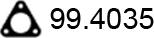 ASSO 99.4035 - Прокладка, труба выхлопного газа unicars.by