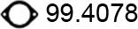 ASSO 99.4078 - Прокладка, труба выхлопного газа unicars.by