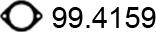ASSO 99.4159 - Прокладка, труба выхлопного газа unicars.by