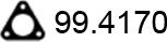 ASSO 99.4170 - Прокладка, труба выхлопного газа unicars.by