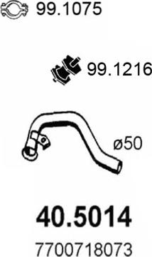 ASSO 40.5014 - Труба выхлопного газа unicars.by