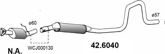 ASSO 42.6040 - Средний глушитель выхлопных газов unicars.by