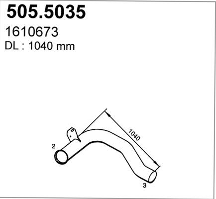 ASSO 505.5035 - Труба выхлопного газа unicars.by