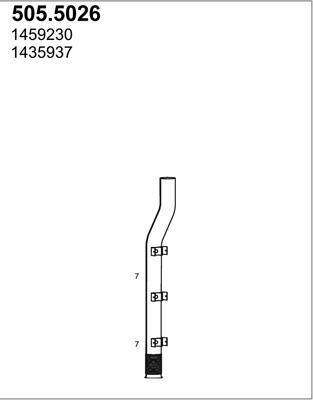 ASSO 505.5026 - Труба выхлопного газа unicars.by