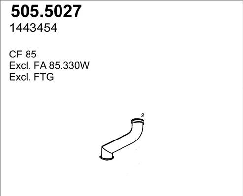 ASSO 505.5027 - Труба выхлопного газа unicars.by
