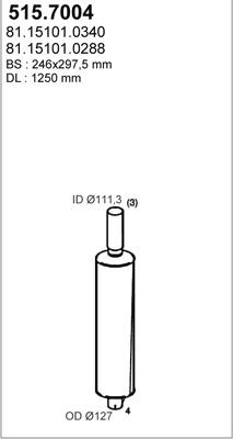 ASSO 515.7004 - Средний / конечный глушитель ОГ unicars.by