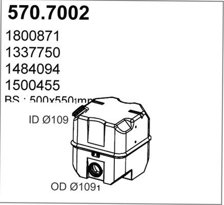 ASSO 570.7002 - Средний / конечный глушитель ОГ unicars.by