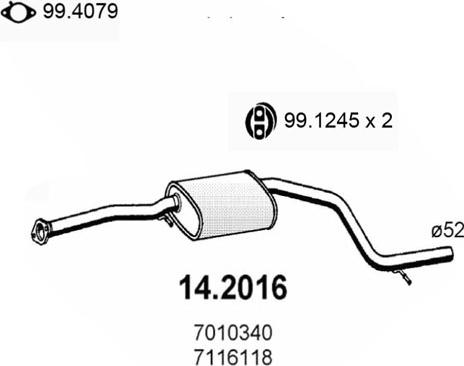 ASSO 14.2016 - Предглушитель выхлопных газов unicars.by