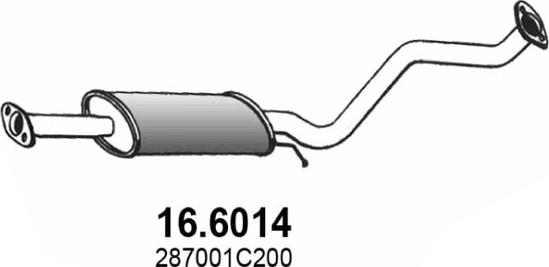 ASSO 16.6014 - Средний глушитель выхлопных газов unicars.by