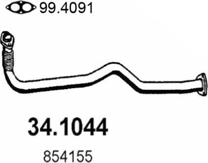 ASSO 34.1044 - Труба выхлопного газа unicars.by