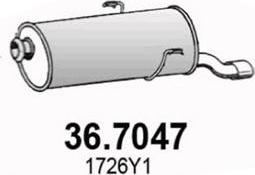 ASSO 36.7047 - Глушитель выхлопных газов, конечный unicars.by