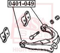 ASVA 0401-049 - Сайлентблок, рычаг подвески колеса unicars.by