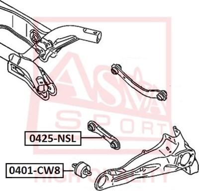 ASVA 0425-NSL - Рычаг подвески колеса unicars.by