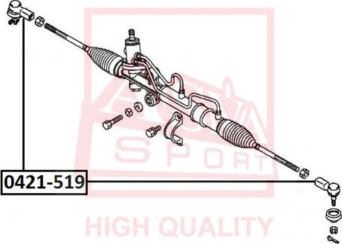 ASVA 0421-519 - Наконечник рулевой тяги, шарнир unicars.by