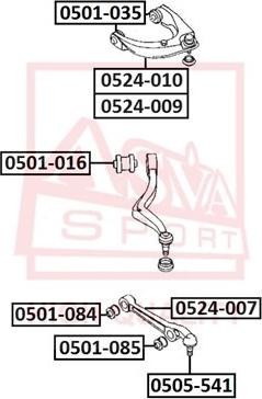 ASVA 0524-009 - Рычаг подвески колеса unicars.by