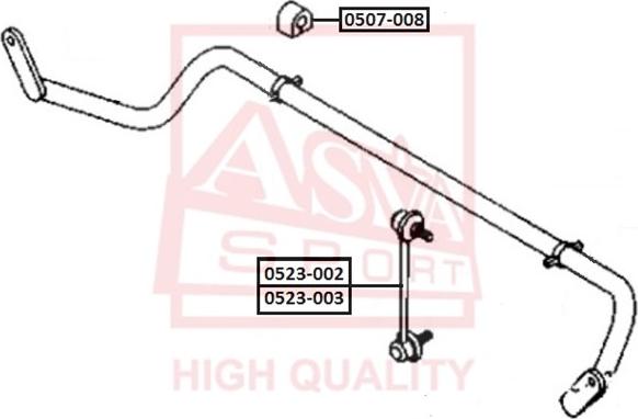 ASVA 0523-002 - Тяга / стойка, стабилизатор unicars.by