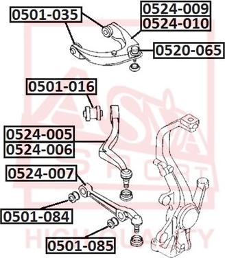 ASVA 0520-065 - Шаровая опора, несущий / направляющий шарнир unicars.by