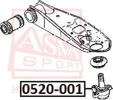 ASVA 0520-001 - Шаровая опора, несущий / направляющий шарнир unicars.by