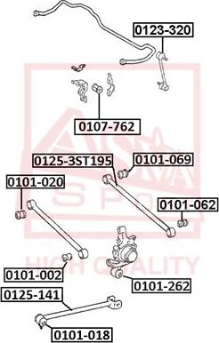 ASVA 0123-320 - Тяга / стойка, стабилизатор unicars.by