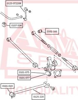 ASVA 0123-ST220R - Тяга / стойка, стабилизатор unicars.by