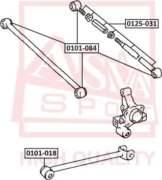 ASVA 0101-018 - Сайлентблок, рычаг подвески колеса unicars.by