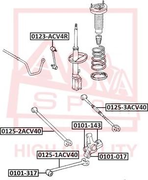 ASVA 0125-2ACV40 - Рычаг подвески колеса unicars.by