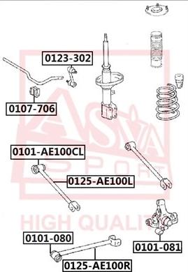 ASVA 0101-081 - Сайлентблок, рычаг подвески колеса unicars.by