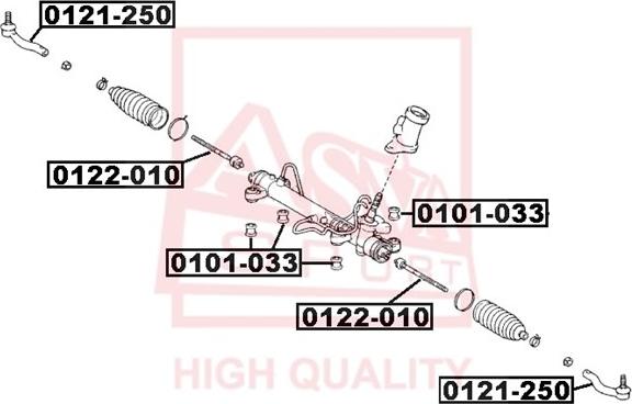 ASVA 0101-033 - Сайлентблок, рычаг подвески колеса unicars.by