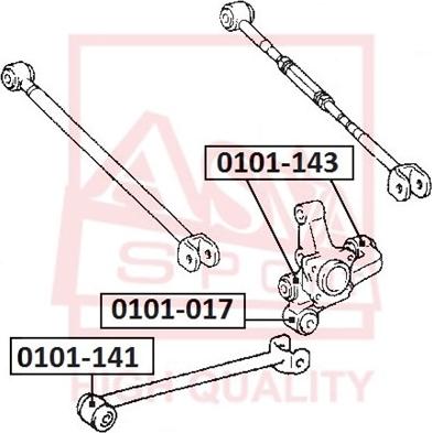 ASVA 0101-141 - Сайлентблок, рычаг подвески колеса unicars.by