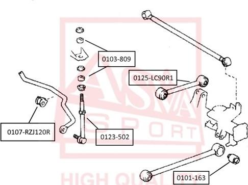 ASVA 0103-809 - Опора стойки амортизатора, подушка unicars.by