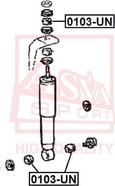 ASVA 0103-UN - Опора стойки амортизатора, подушка unicars.by