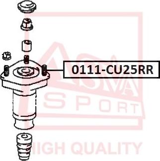 ASVA 0111-CU25RR - Опора стойки амортизатора, подушка unicars.by