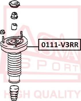 ASVA 0111-V3RR - Опора стойки амортизатора, подушка unicars.by