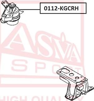 ASVA 0112-KGCRH - Подушка, опора, подвеска двигателя unicars.by